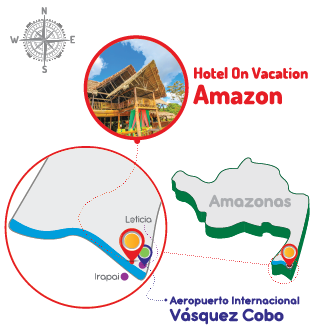 Mapa Ubicación del hotel amazon