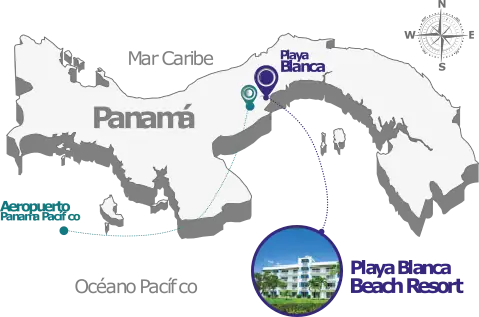 Mapa Ubicación del hotel rainforest